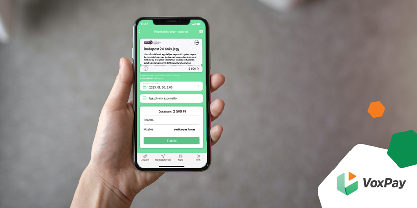 A BKK napijegye megvásárolható a VoxPay applikációban