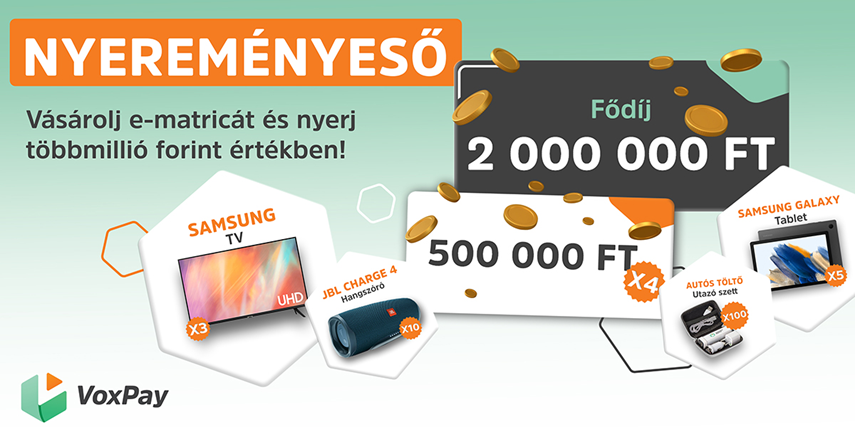 Nyereményeső a Voxpay alkalmazásban