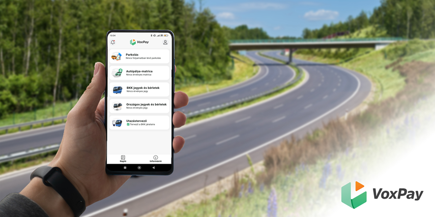Kényelmi díj nélkül vásárolhatunk autópálya-matricát a VoxPay applikációban is